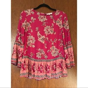 Pink Paisley Top